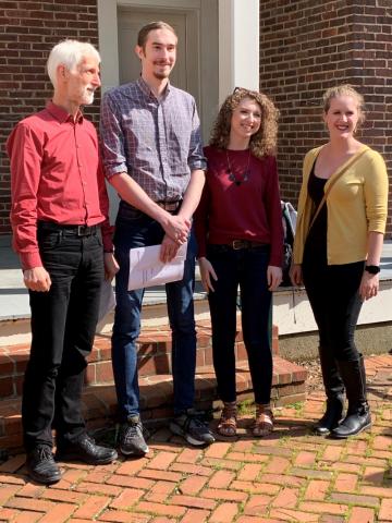 Dr. Nagel with Hunter Lehmann, Deborah Wilkerson and Rachel Petrik who will be interning this summer at Oak Ridge National Laboratory
